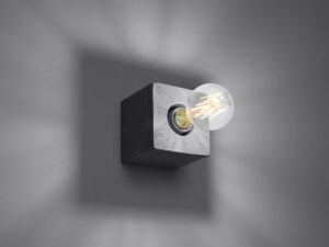 Miniatura 2 - Designová nástěnná lampa z betonovou základnou a žárovkou