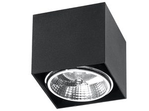 Miniatura 12 - Designová černá oprawa LED stropní z hlubokým stínidlem