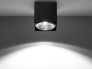 Miniatura 14 - Černá čtvercová oprawa LED natynkowa z reflektorem