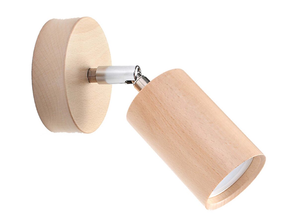 Dřevěná rustikální nástěnná lampa TRILLION 20 cm
