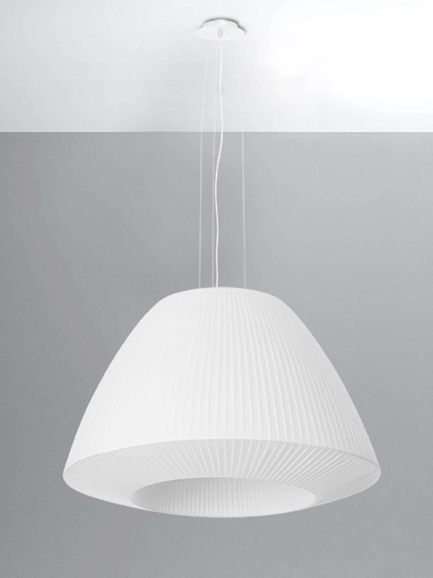 Nowoczesna lampa LED biała półkulista, miękkie światło Nowoczesna lampa LED biała półkulista, miękkie światło