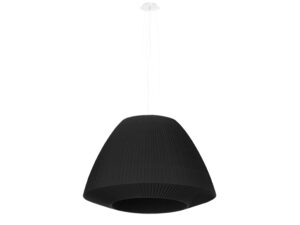 Miniaturka 6 - Nowoczesna czarna lampa LED wisząca w stylu soft loft