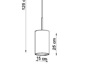 Miniatura 12 - Technické schéma cylindrycznej lampy LED o výšky 126 cm