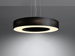 Miniatura 8 - Černá designová LED lampa z prstencem a zawiesiem