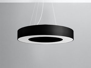 Miniaturka 7 - Wisząca czarna lampa LED z podwójnym okręgiem świetlnym