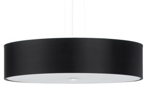 Miniatúra 14 - Čierna moderná závesná LED lampa s mliečnym spodkom