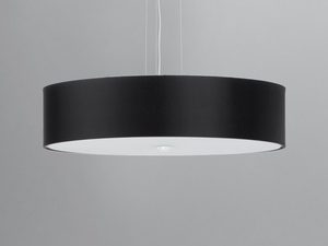 Miniaturka 1 - Designerska czarna lampa LED z białym spodem