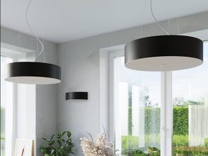 Miniaturka 10 - Aranżacja jadalni z nowoczesną czarną lampą LED