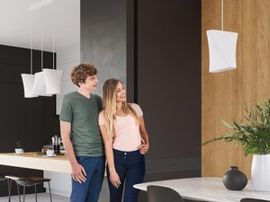 Miniaturka 10 - Lampa LED stożkowa wisząca, biały minimalistyczny design