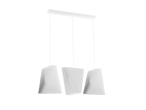 Lampa LED trojitá v bílém kolorze, moderní kuželové stínidla