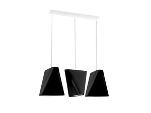 Miniaturka 6 - Potrójna nowoczesna lampa LED w czerni z białym sufitem
