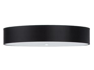 Miniaturka 7 - Czarna nowoczesna lampa LED z białym wnętrzem klosza