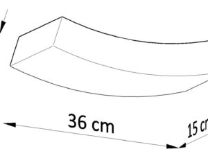 Miniaturka 6 - Techniczny rysunek kinkietu o szerokości 36 cm