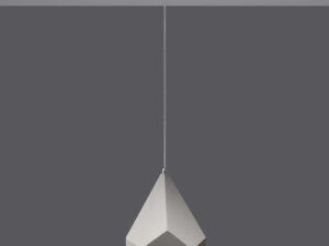 Miniatura 2 - Bílá závěsná lampa o formie geometrycznej z matowym povrchovou úpravou