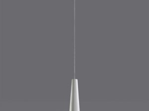 Miniaturka 2 - Wąska biała lampa tubowa wisząca z minimalistycznym designem