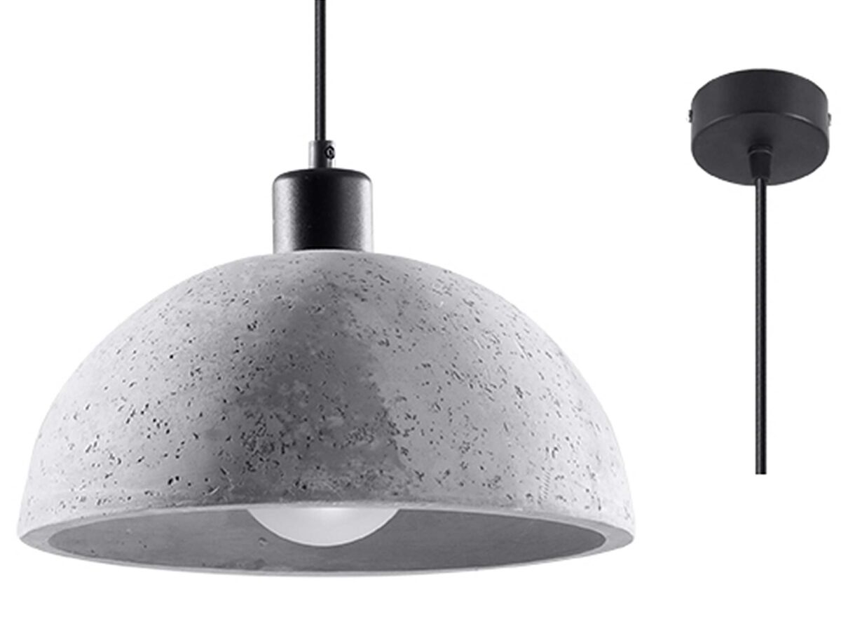 Beton-Pendelleuchte grau 30 cm E27 POLARIS