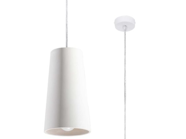 Minimalistyczna lampa wisząca z kloszem w kształcie cylindra