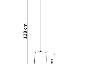 Miniaturka 6 - Wymiary zwisu wiszącej lampy – wysokość 128 cm