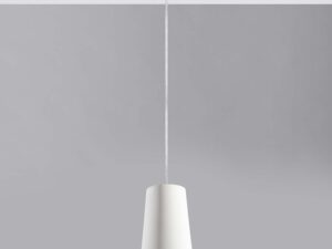 Miniaturka 1 - Biała wisząca lampa w kształcie tuby z długim kablem