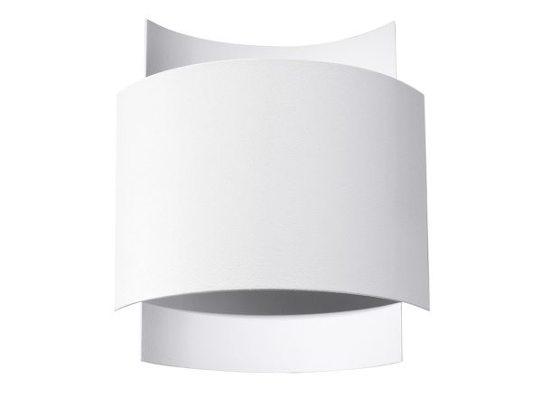 Designový bílý nástěnné svítidlo LED s zakřivenou formou