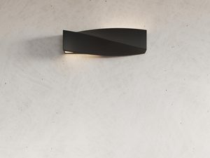 Miniaturka 11 - Minimalistyczna lampa czarna ścienna LED o zakrzywionym kształcie