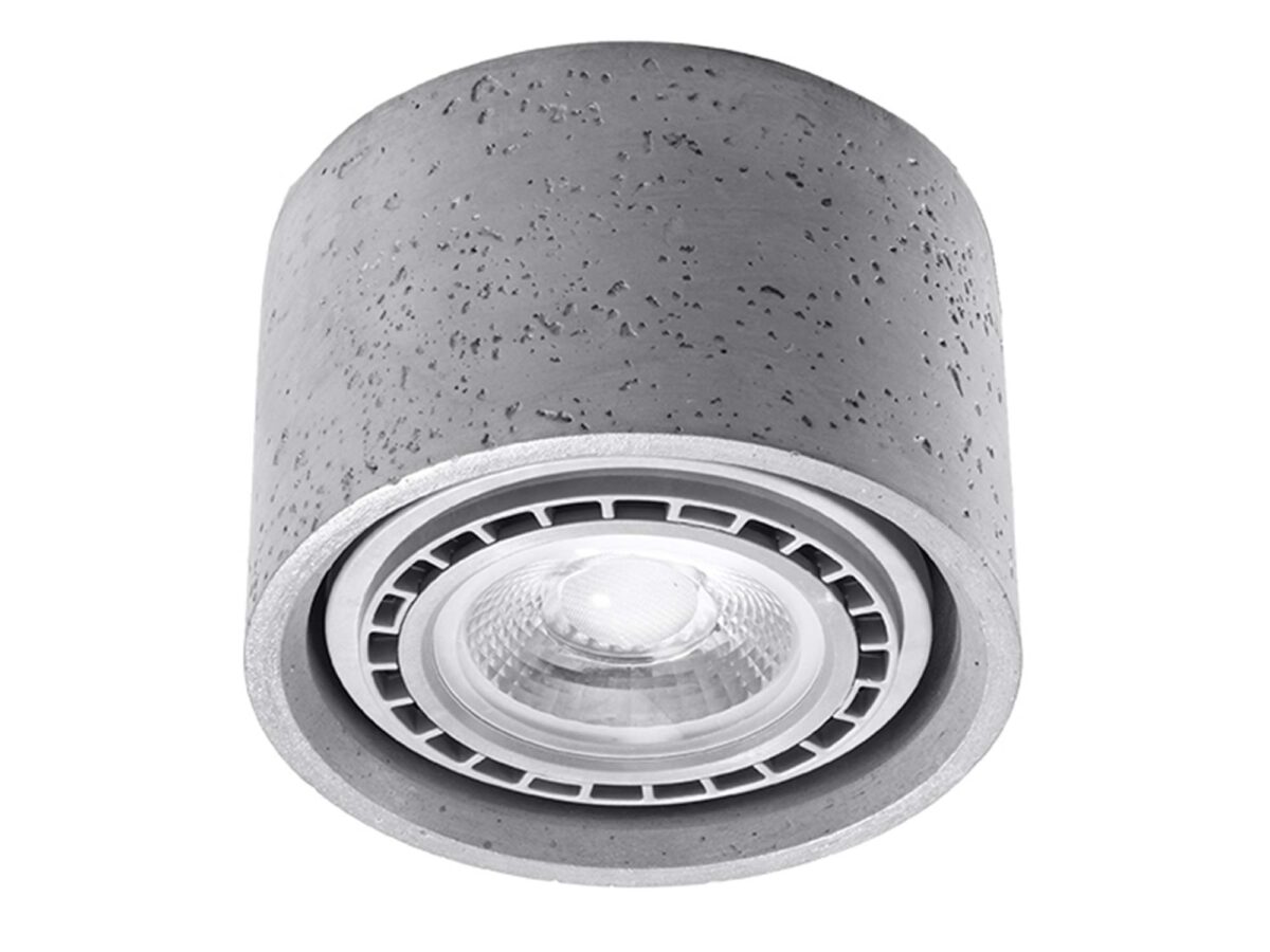 Moderne Deckenleuchte aus grauem Beton 14 cm QUASAR 1