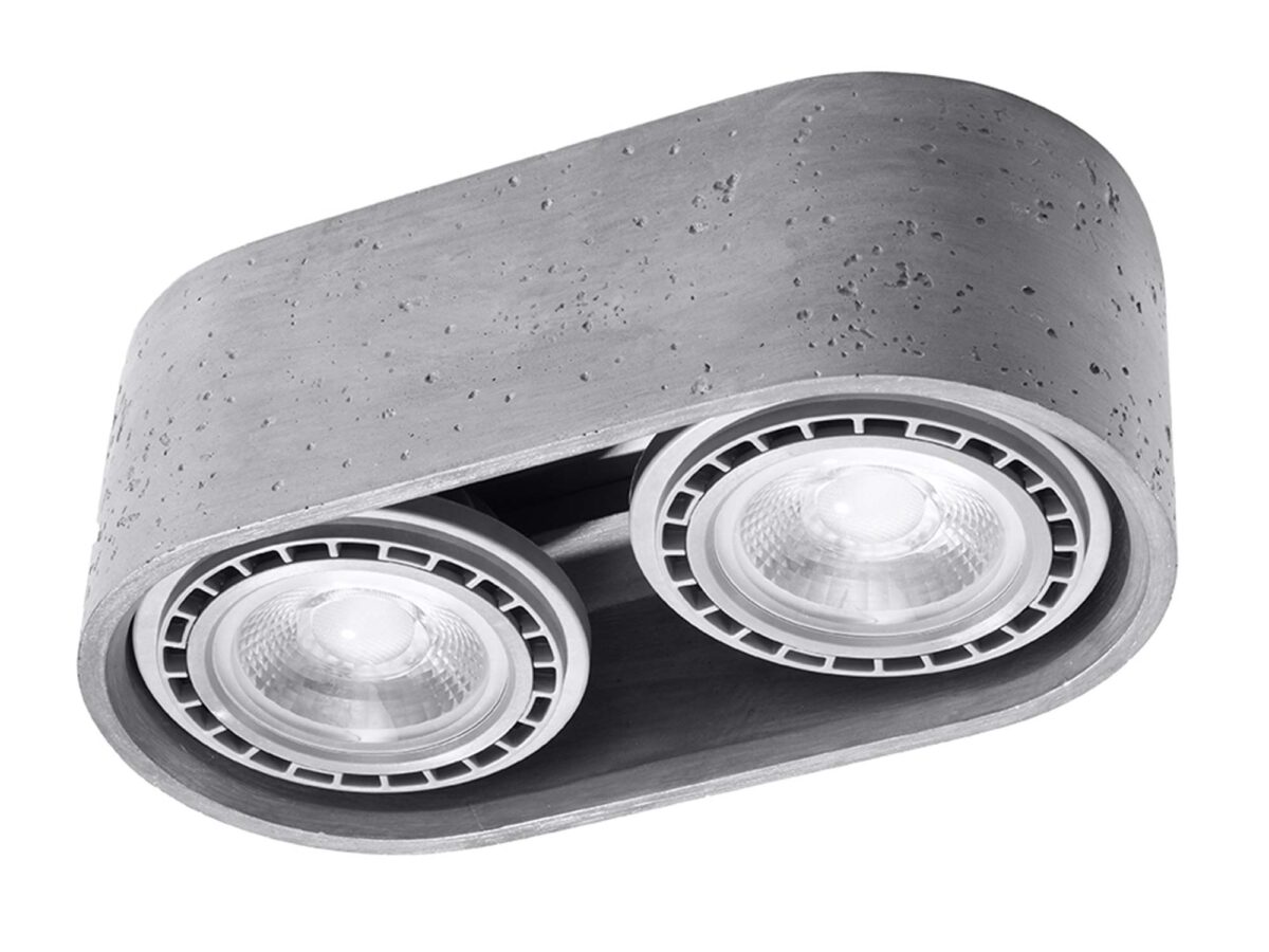 Minimalistische Deckenleuchte aus grauem Beton 14 cm QUASAR 2