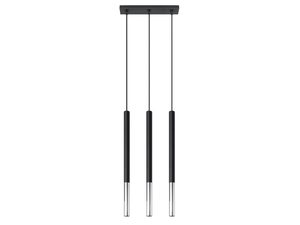 Miniaturka 1 - Trzy czarno-srebrne lampy w stylu modern