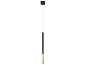 Miniaturka 7 - Lampa wisząca czarna z miedzianą końcówką na jasnym tle