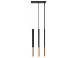 Miniaturka 7 - Nowoczesna potrójna lampa z miedzianym wykończeniem