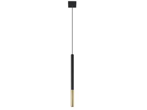 Miniaturka 13 - Elegancka lampa sufitowa czarno-złota na białym tle