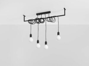 Miniaturka 1 - Lampa industrialna z luźnymi kablami i punktami LED