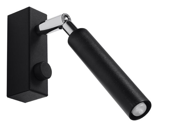 Černá kolejnicová lampa s pohyblivými hlavicemi LED