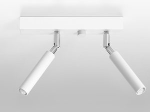 Miniaturka 8 - Biała podwójna lampa reflektorowa LED z ruchomą głowicą