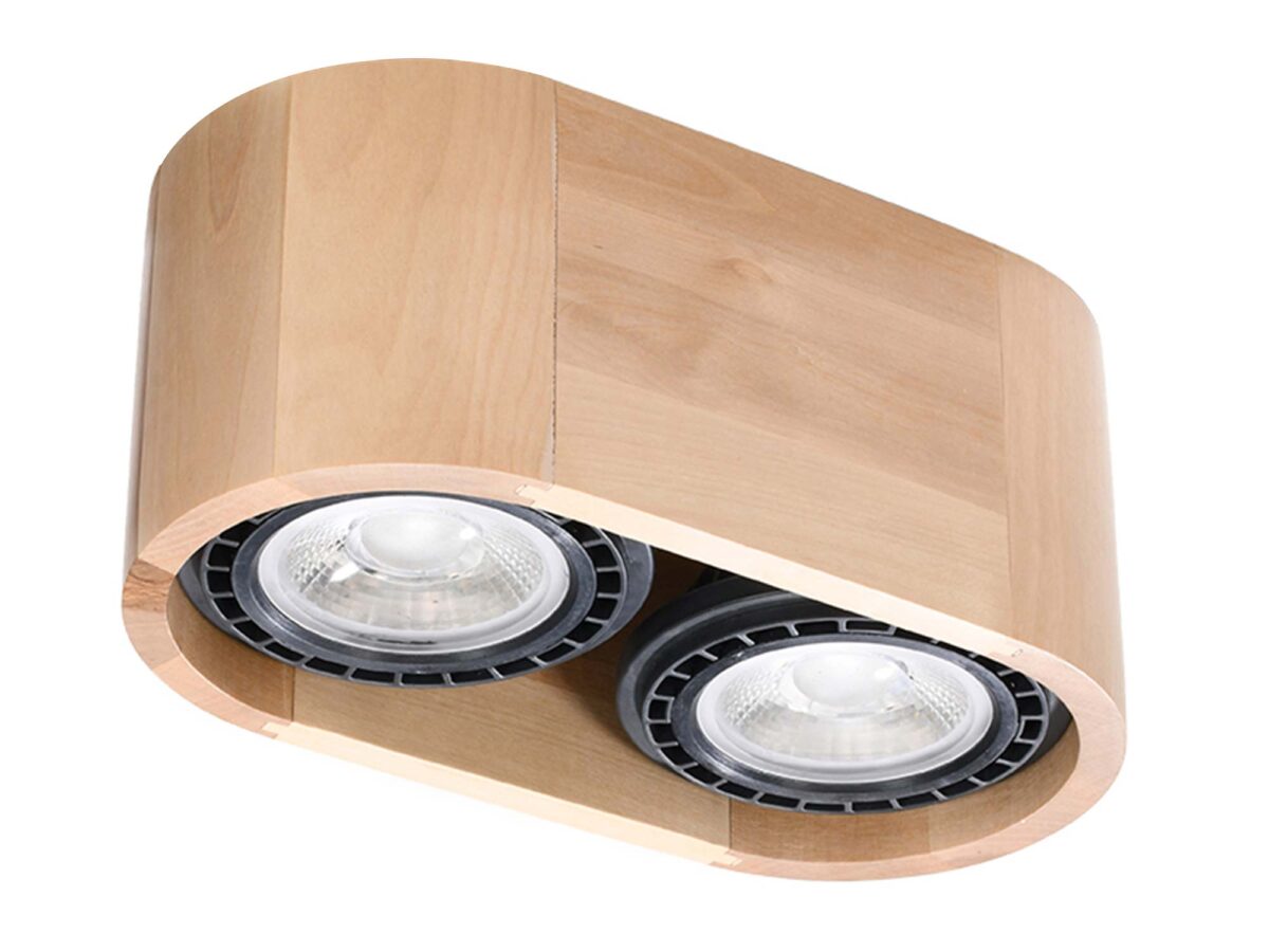 Moderne Deckenleuchte Holz 14 cm QUASAR 2