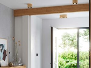 Miniaturka 3 - Stylowy hol z drewnianymi oprawami sufitowymi LED