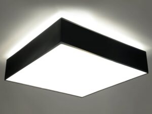 Miniatura 2 - Černá stropní LED lampa z mlecznym stínidlem, styl minimalistický