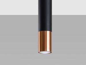 Miniatura 1 - LED nástěnné svítidlo s černou krytem a zlatou koncovkou