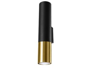 Miniaturka 4 - Minimalistyczna tuba LED ścienna czarno-złota