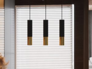 Miniaturka 11 - Złoto-czarne tuby LED w restauracyjnym wystroju