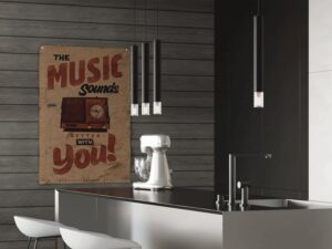 Miniaturka 9 - Czarna tuba LED w minimalistycznym wnętrzu kuchennym