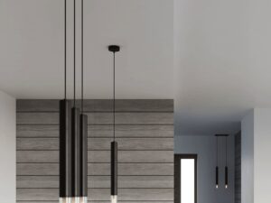 Miniaturka 11 - Aranżacja wnętrza z trzema czarnymi lampami tubowymi LED