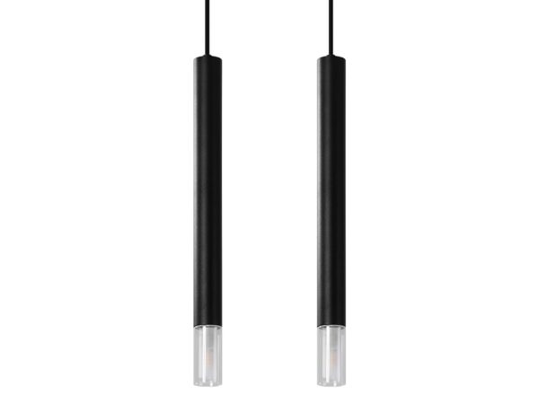 Designerska kompozycja lamp LED czarnych