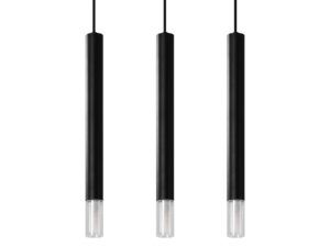 Miniaturka 6 - Nowoczesna kompozycja z czarnych tub LED, styl loftowy