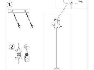 Miniaturka 7 - Rysunek montażu lampy wiszącej
