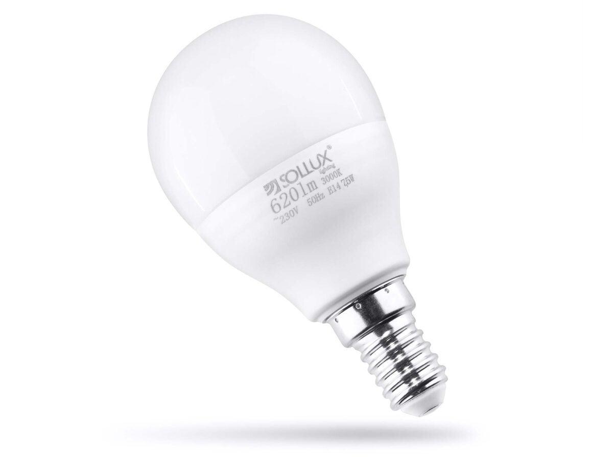 LED žárovka E14 7,5W 3000K 620lm teplá bílá