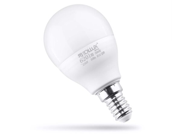 Kolejna žárovka E14 LED s bílým trzonkiem a označením CE