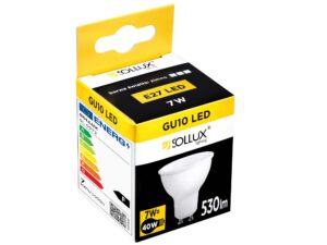 Miniaturka 2 - Pudełko od żarówki LED GU10 Solux 530lm z oznaczeniem mocy