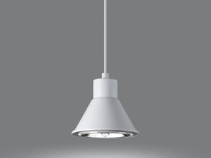 Miniatura 2 - Šedá závěsná LED lampa z kuželovým stínidlem