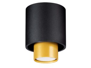 Miniatúra 9 - Moderná čierna LED tuba so zlatým vnútrom